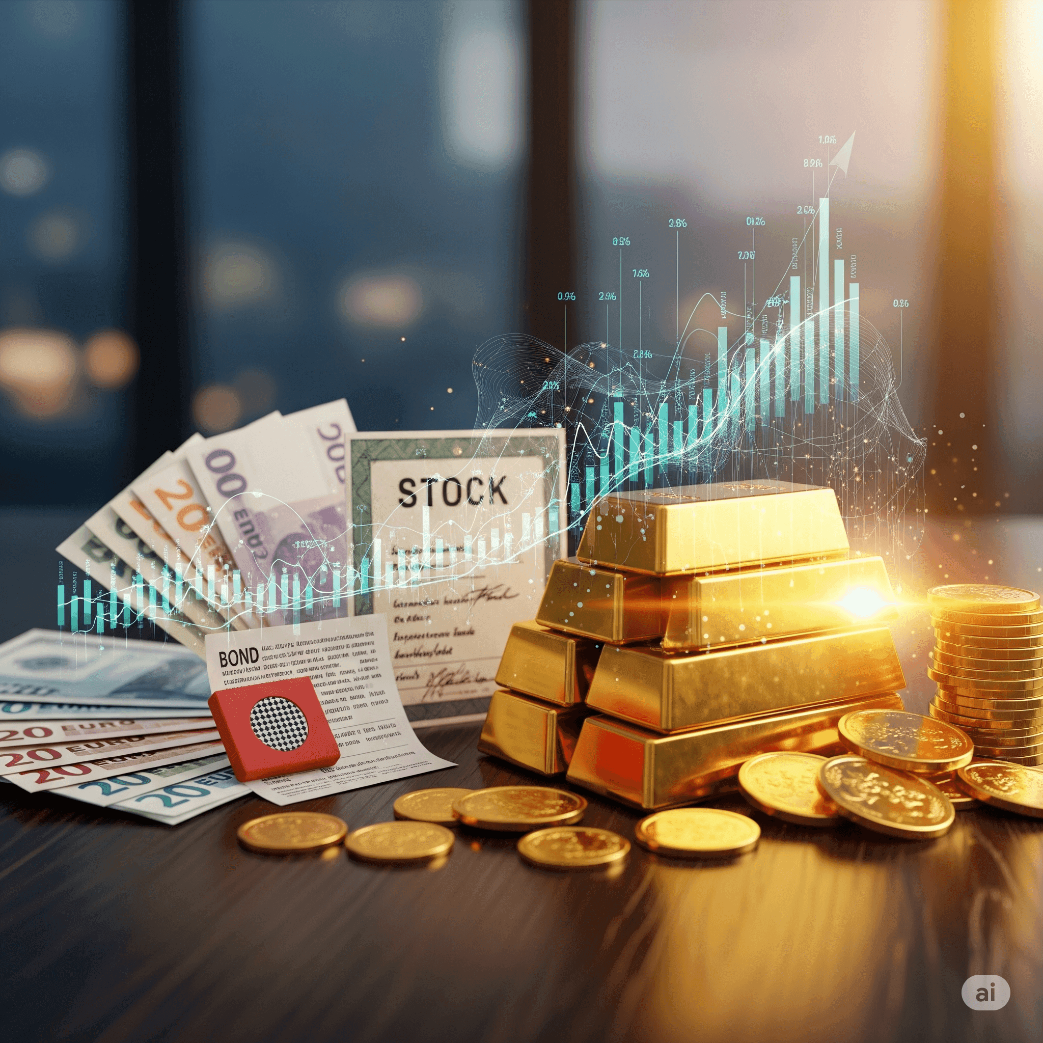 El oro toma la delantera frente a las acciones